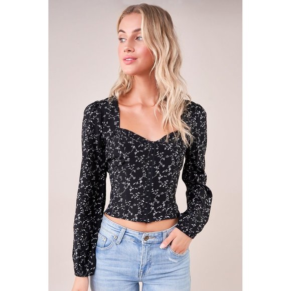 Sugar Lips Womens Rennes Floral Bustier Crop Top Plus Size 3X BNWT - Picture 9 of 9